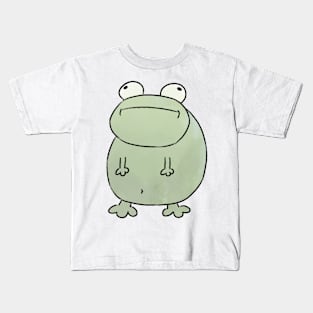 Funny frog looking up Kids T-Shirt